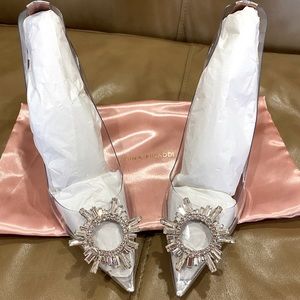 Amina Muaddi Begum crystal-embellished pvc pumps